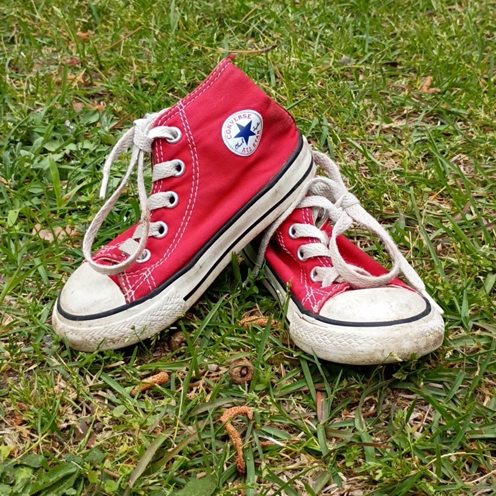 Red Converse Kids High-Top Sneakers